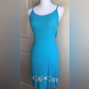 Hippie Bohemian Blue Sun Dress Size M